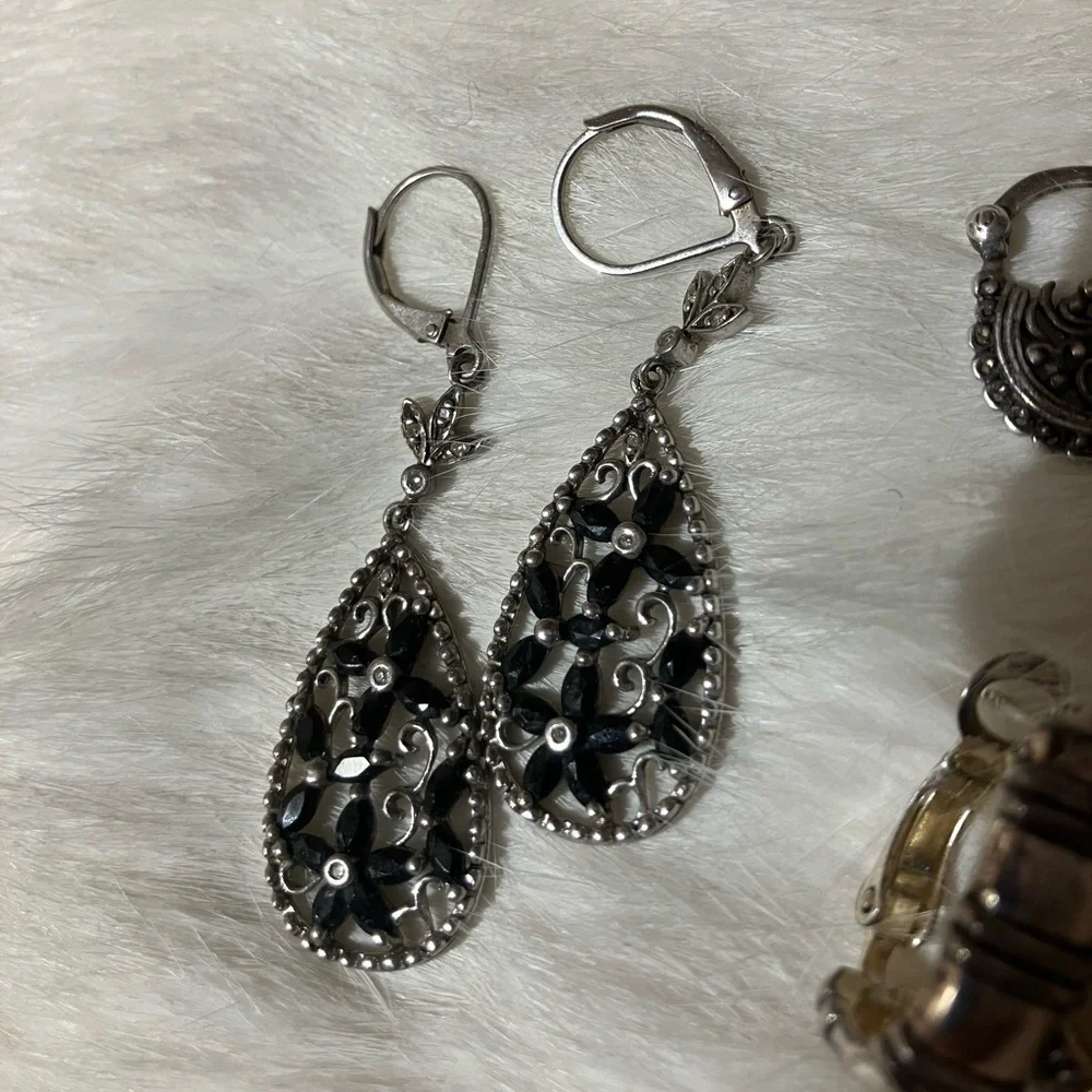Sterling Silver Earring Lot-3 Pairs